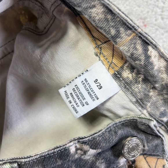 Disclosure Shorts Womens Size 9/29 Green Brown Cami Cotton Stretch Baggy Skate - Picture 3 of 11